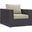 Convene Espresso Beige Outdoor Patio Arm Chair