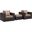 Convene Espresso Mocha 3 Piece Outdoor Patio Sofa Set EEI-2363-EXP-MOC-SET