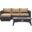 Convene Espresso Mocha 3 Piece Set Outdoor Patio with Fire Pit EEI-3724-EXP-MOC-SET