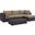Convene Espresso Mocha 5 Piece Outdoor Patio Sectional Set EEI-2172-EXP-MOC-SET