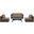 Convene 5-Piece Set Outdoor Patio With Fire Pit In Espresso Mocha