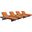 Convene Espresso Orange Chaise Outdoor Patio Set of 4