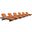 Convene Espresso Orange Chaise Outdoor Patio Set of 6