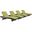 Convene Espresso Peridot Chaise Outdoor Patio Set of 4
