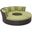 Convene Circular Outdoor Patio Daybed Set In Espresso Peridot