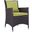 Convene Espresso Peridot Dining Outdoor Patio Arm Chair