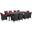 Convene Espresso Red 11 Piece Outdoor Patio Dining Set EEI-2219-EXP-RED-SET