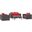 Convene 4-Piece Set Outdoor Patio With Fire Pit In Espresso Red