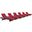 Convene Espresso Red Chaise Outdoor Patio Set of 6