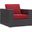 Convene Espresso Red Outdoor Patio Arm Chair