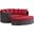 Convene Espresso Red Outdoor Patio Daybed