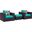 Convene Espresso Turquoise 3 Piece Outdoor Patio Sofa Set EEI-2363-EXP-TRQ-SET