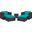 Convene Espresso Turquoise 5 Piece Outdoor Patio Sectional Set EEI-1809-EXP-TRQ-SET