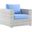 Convene Outdoor Patio Arm Chair In Light Blue