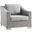 Conway Outdoor Patio Wicker Rattan Arm Chair In Light Gray/Gray