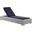 Conway Outdoor Patio Wicker Rattan Chaise Lounge In Light Gray/Navy