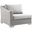 Conway Outdoor Patio Wicker Rattan Left-Arm Chair In Light Gray/Gray