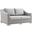 Conway Outdoor Patio Wicker Rattan Loveseat In Light Gray Gray