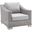 Conway Sunbrella Outdoor Patio Wicker Rattan Armchair In Light Gray/Gray