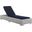 Conway Sunbrella Outdoor Patio Wicker Rattan Chaise Lounge In Light Gray/Navy