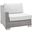 Conway Sunbrella Outdoor Patio Wicker Rattan Left-Arm Chair In Light Gray/White
