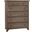 Cool Farmhouse 5 Drawer Chest In Grey