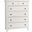 Cool Farmhouse 5 Drawer Chest In Soft White