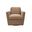 Cooper Swivel Club Chair In Latte Chenille and Black