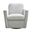 Cooper Swivel Club Chair In Woven Linen and Matte Black