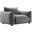 Copious Performance Velvet Arm Chair In Gray