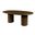 Coral Oval Wood Double Pedestal Dining Table In Walnut