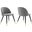 Cordial Upholstered Fabric Dining Chairs - Set of 2 In Light Gray