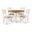 Cori Round Dining 5 Pc Set In Bisque and Brown
