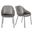 Corinna Side Chair Set of 2 In Charcoal Gray