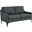 Corland Charcoal Upholstered Fabric Loveseat