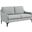 Corland Light Gray Upholstered Fabric Loveseat