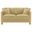 Corliss Upholstered Curved Track Arm Loveseat In Camel