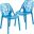 Cornelia Dining Chair Set of 2 In Solid Blue