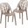 Cornelia Dining Chair Set of 2 In Solid Taupe