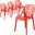 Cornelia Dining Chair Set of 4 In Solid Red