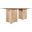 Corvina Oak Veneer Dining Table In Natural and Natural