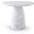 Cosenza 36 Inch Marble Finish Concrete Dining Table In White