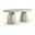 Cosenza 78 Inch Concrete Dining Table In Travertine