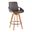 Cosmo 26 Inch Fixed Height Counter Stool In Walnut and Brown