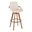 Cosmo 29 Inch Fixed Height Barstool In Cream and Walnut