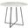 Cosmo Contemporary Dining Table In Black Metal And White Marble Top