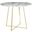 Cosmo Contemporary/Glam Dining Table In Gold Metal And White Marble Top
