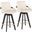 Cosmo Swivel Fixed Height Counter Stool Set of 2 In Cream