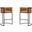 Cosmopolitan Barstool in Camel and Black (Set of 2)