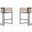 Cosmopolitan Barstool in Cream and Black (Set of 2)